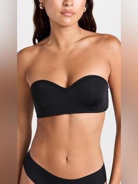 Lively No-Wire Strapless Bra Black Wireless Bandeau Bra 34C